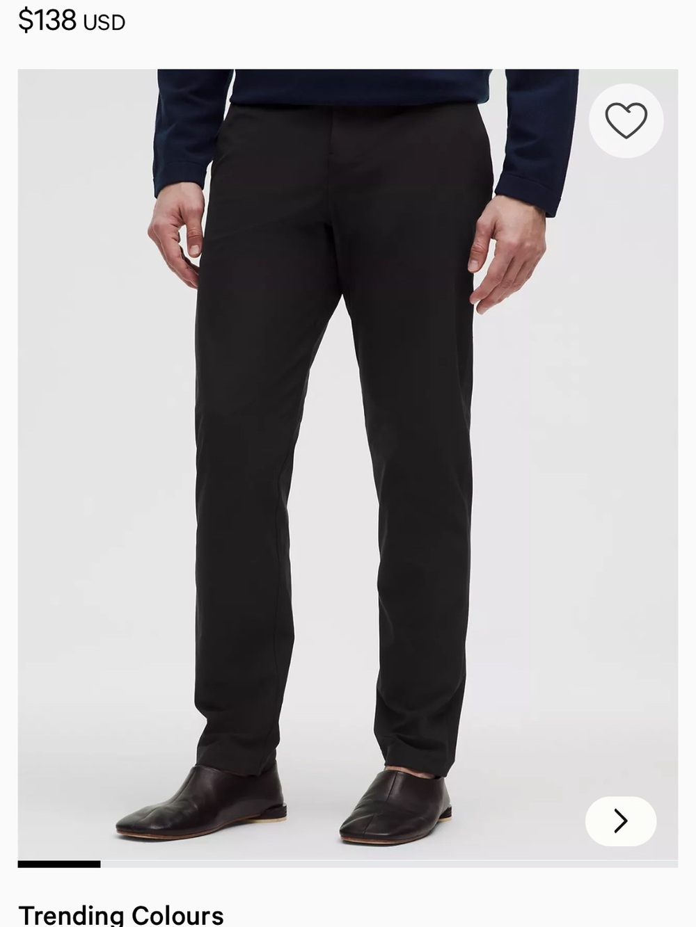 Lululemon ABC classic fit trousers black 30L